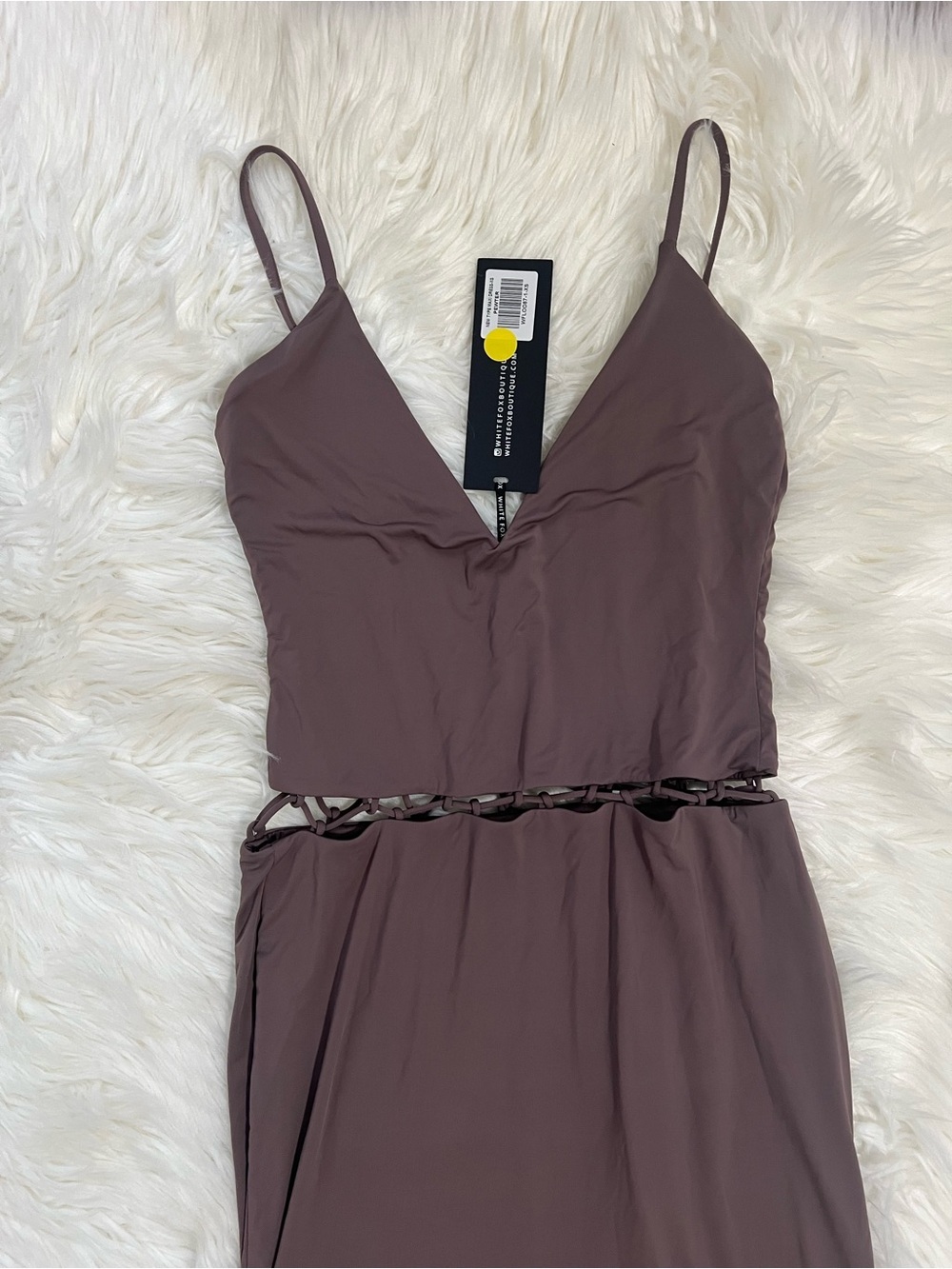 White Fox Boutique Spaghetti-Strap Maxi Dress in Color Pewter - Picture 2 of 8